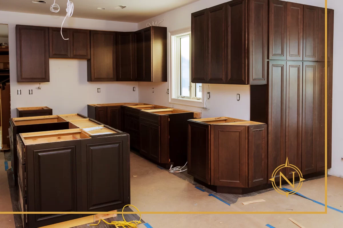 Professional installation of custom kitchen cabinets in Edmonton home